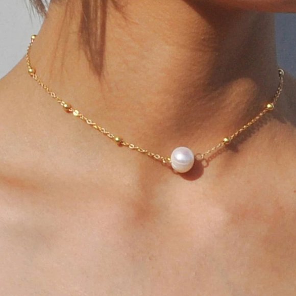 Jewelry - Faux Pearl Clavicle Necklace